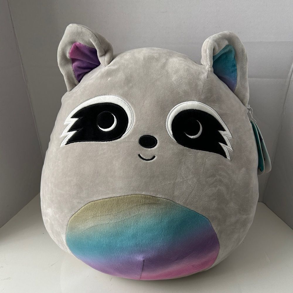 Big Squishmallows Max The Raccoon Plush Stuffed Toy New